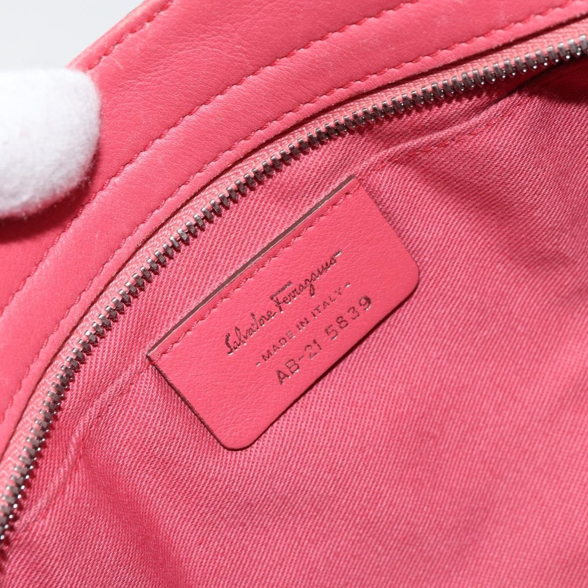 Salvatore Ferragamo Gancini Shoulder Bag Suede, PINK, SUEDE, Shoulder bag