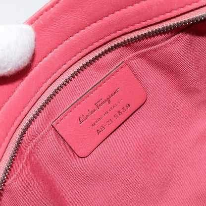Salvatore Ferragamo Gancini Shoulder Bag Suede, PINK, SUEDE, Shoulder bag