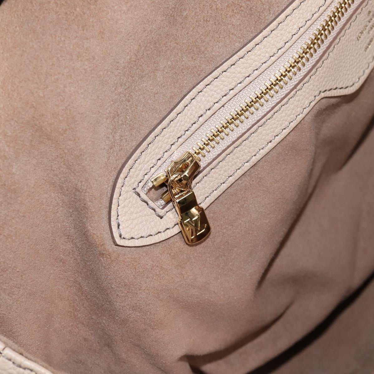 Louis Vuitton XL Hobo Mahina Leather, BEIGE, LEATHER, Tote bag