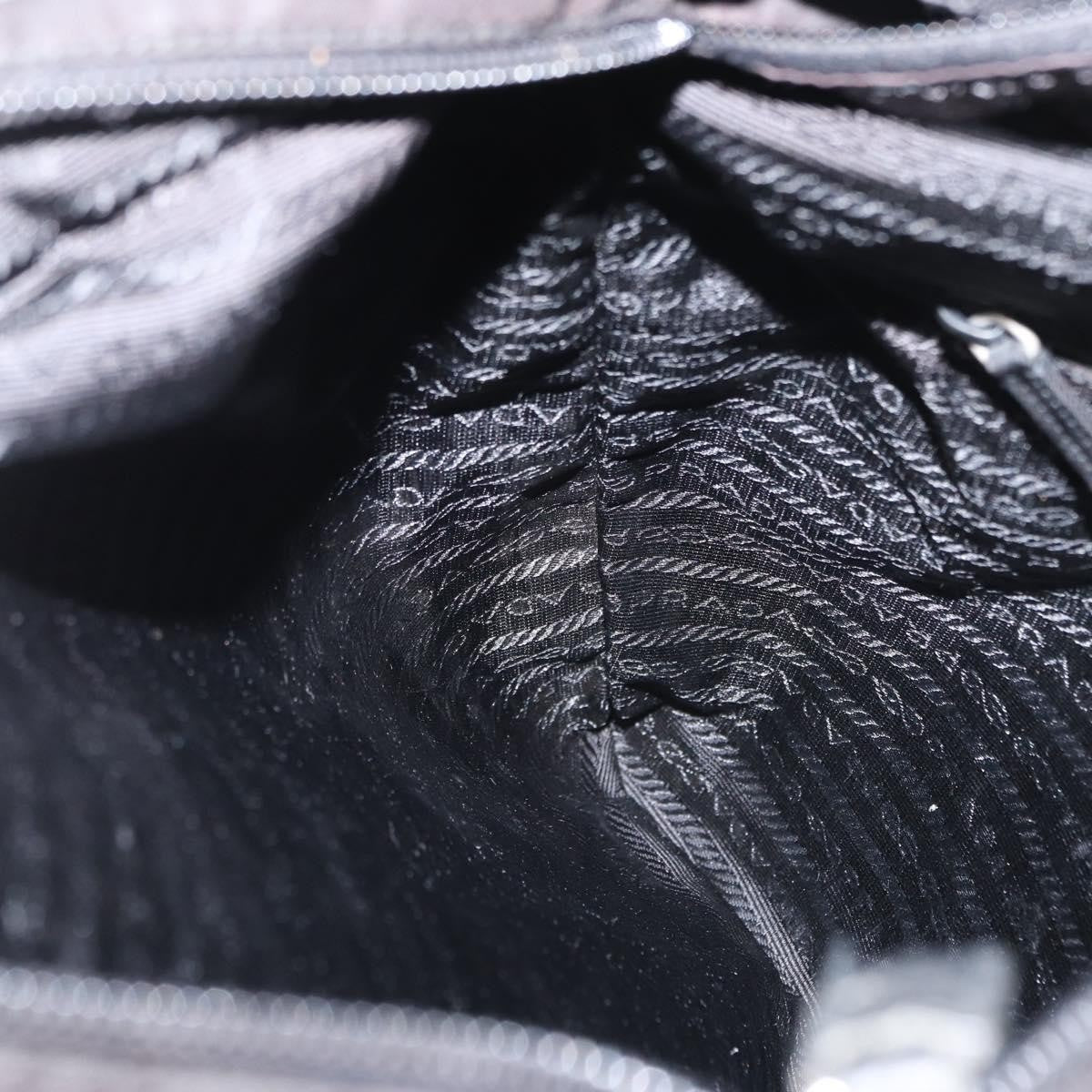 Prada Front Pocket Messenger Bag Tessuto, Black, Nylon, Shoulder Bag