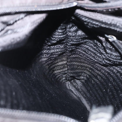 Prada Front Pocket Messenger Bag Tessuto, Black, Nylon, Shoulder Bag