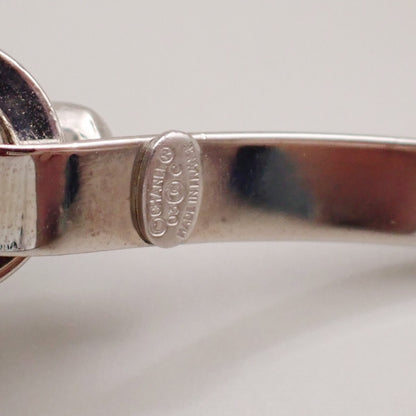 Chanel CC Logo Mirror Bangle Bracelet Metal and Plastic, SILVER, SILVER_PLATED, Bracelet