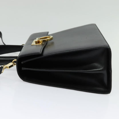 Salvatore Ferragamo Gancini Tote Leather, BLACK, LEATHER, Tote bag
