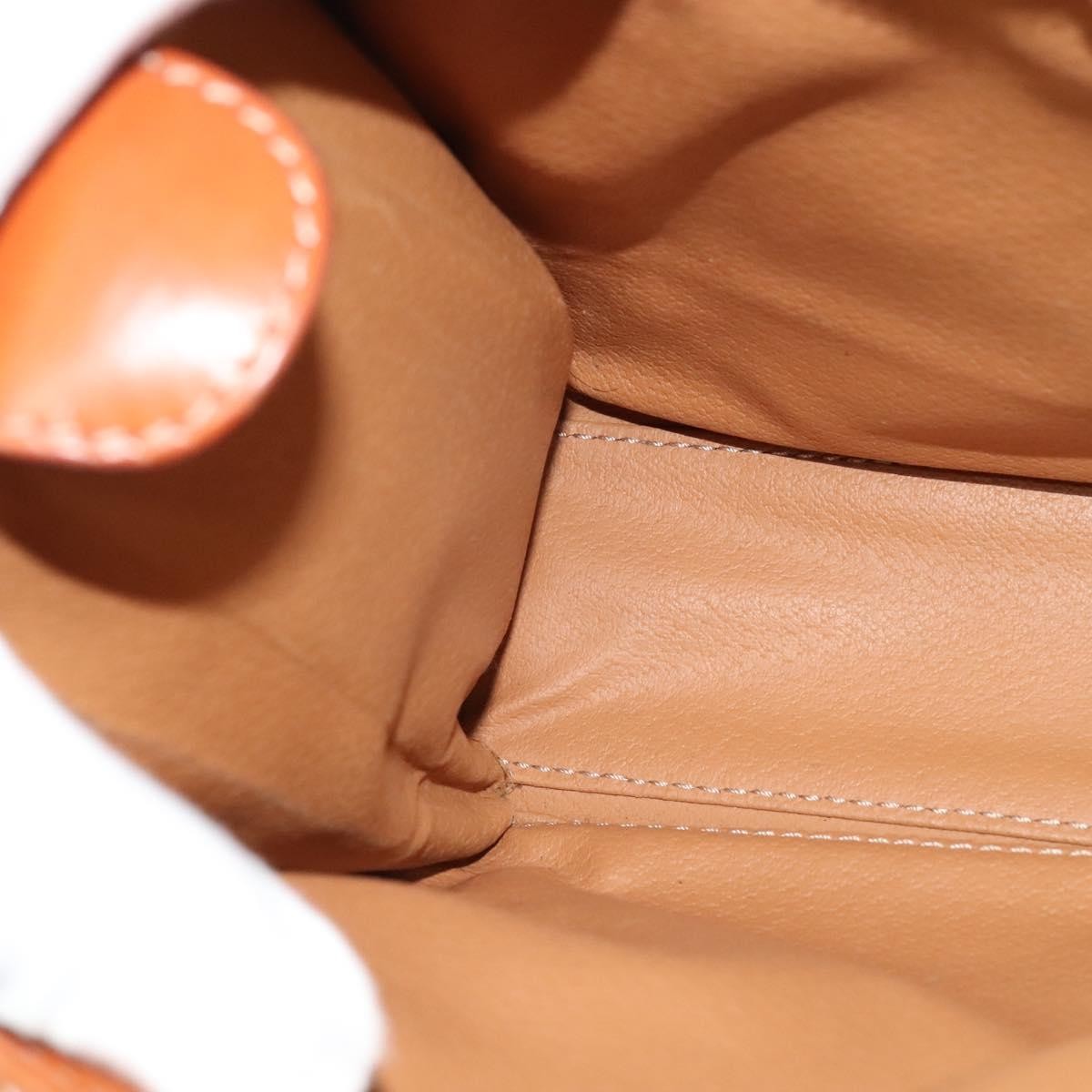 Celine Vintage Macadam Circle Logo Shoulder Bag Canvas and Leather, Brown, Canvas, Shoulder Bag