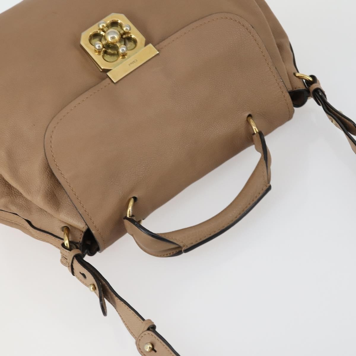 Chloe Elsie Convertible Satchel Leather, BEIGE, LEATHER, Handbag