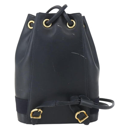 Salvatore Ferragamo Vala Backpack Leather, NAVY, LEATHER, Backpack