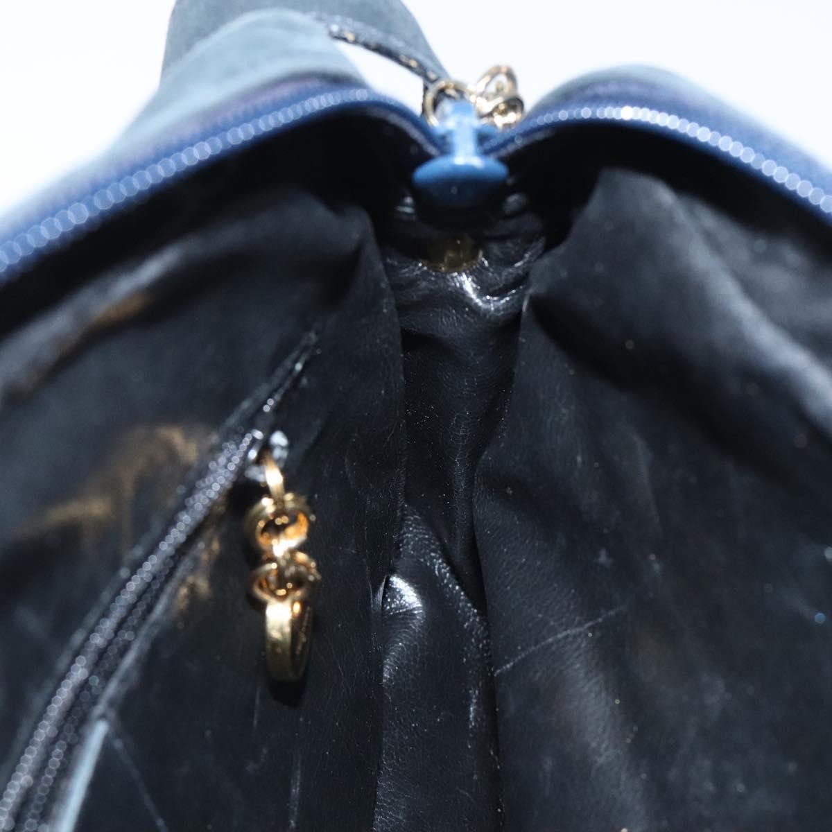 Salvatore Ferragamo Vala Shoulder Bag Suede, NAVY, SUEDE, Shoulder bag