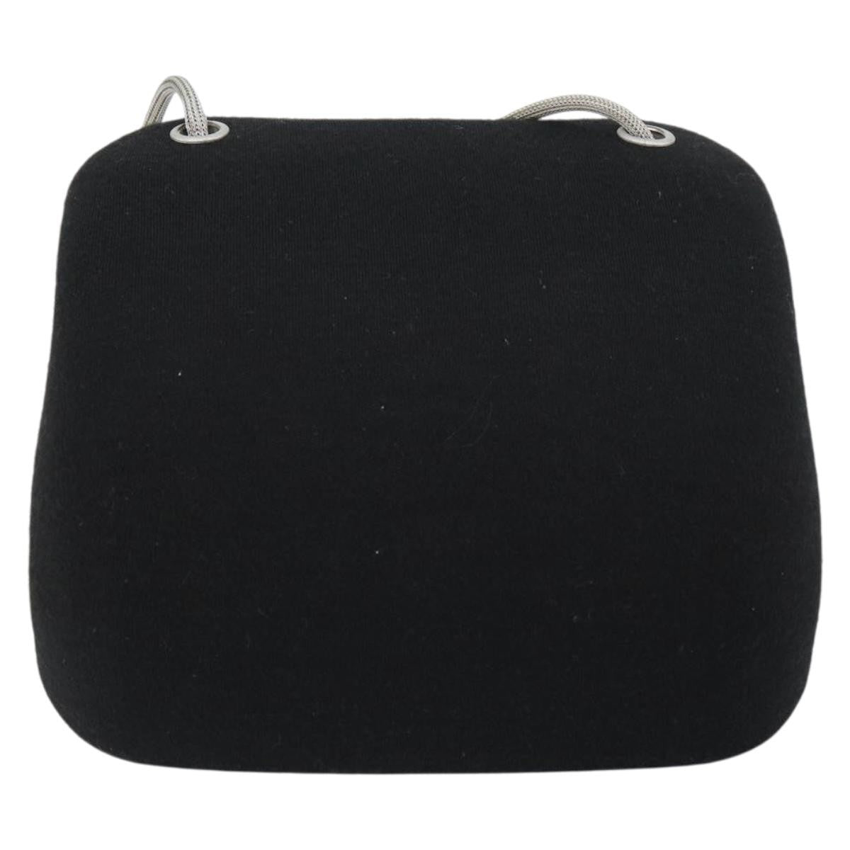 Chanel Millennium Shoulder Bag Jersey, BLACK, COTTON, Shoulder bag