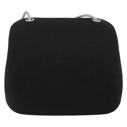 Chanel Millennium Shoulder Bag Jersey, BLACK, COTTON, Shoulder bag