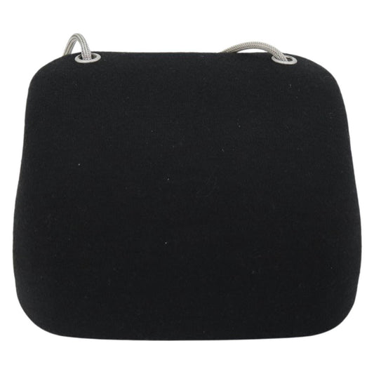 Chanel Millennium Shoulder Bag Jersey, BLACK, COTTON, Shoulder bag