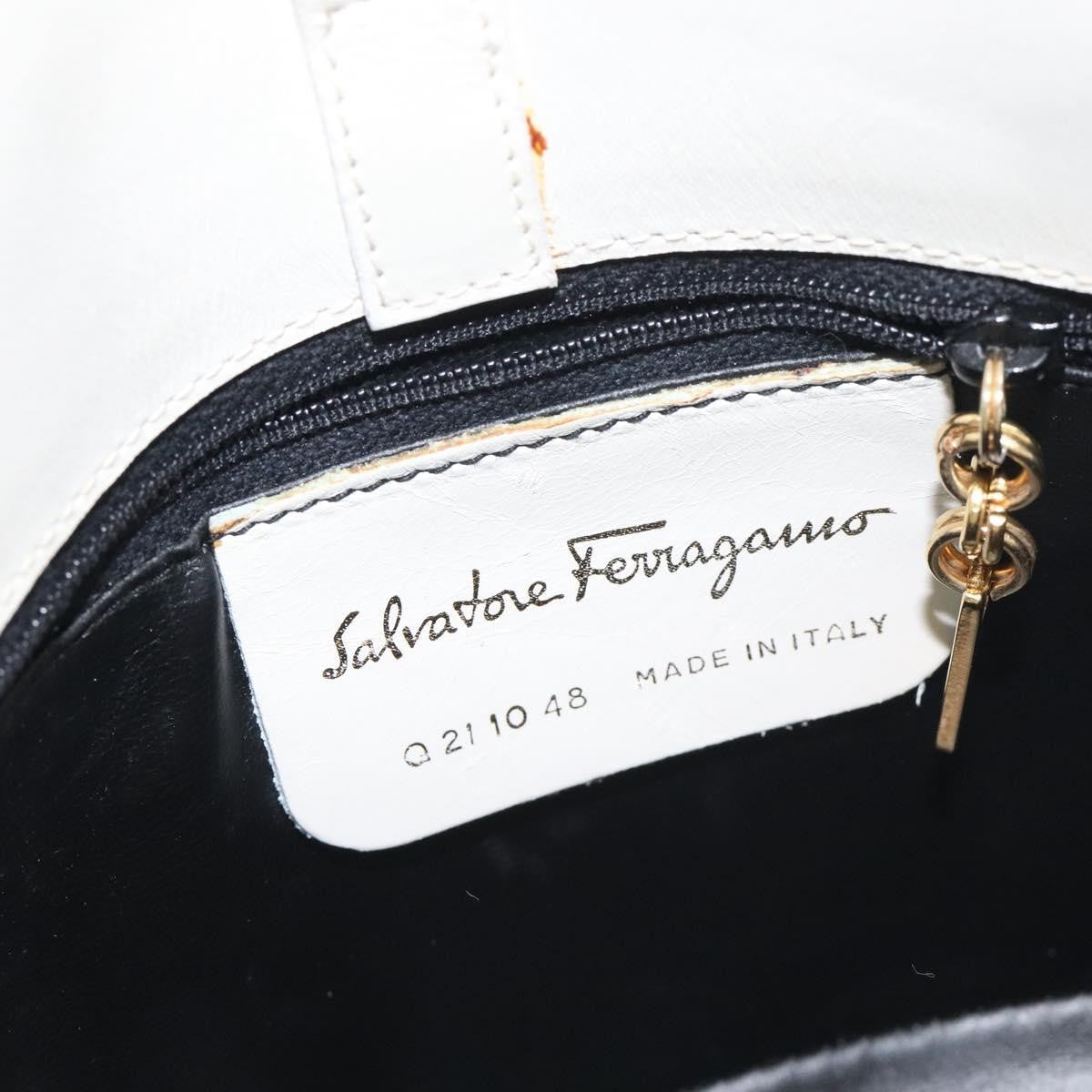 Salvatore Ferragamo Shoulder Bag Leather, WHITE, LEATHER, Shoulder bag