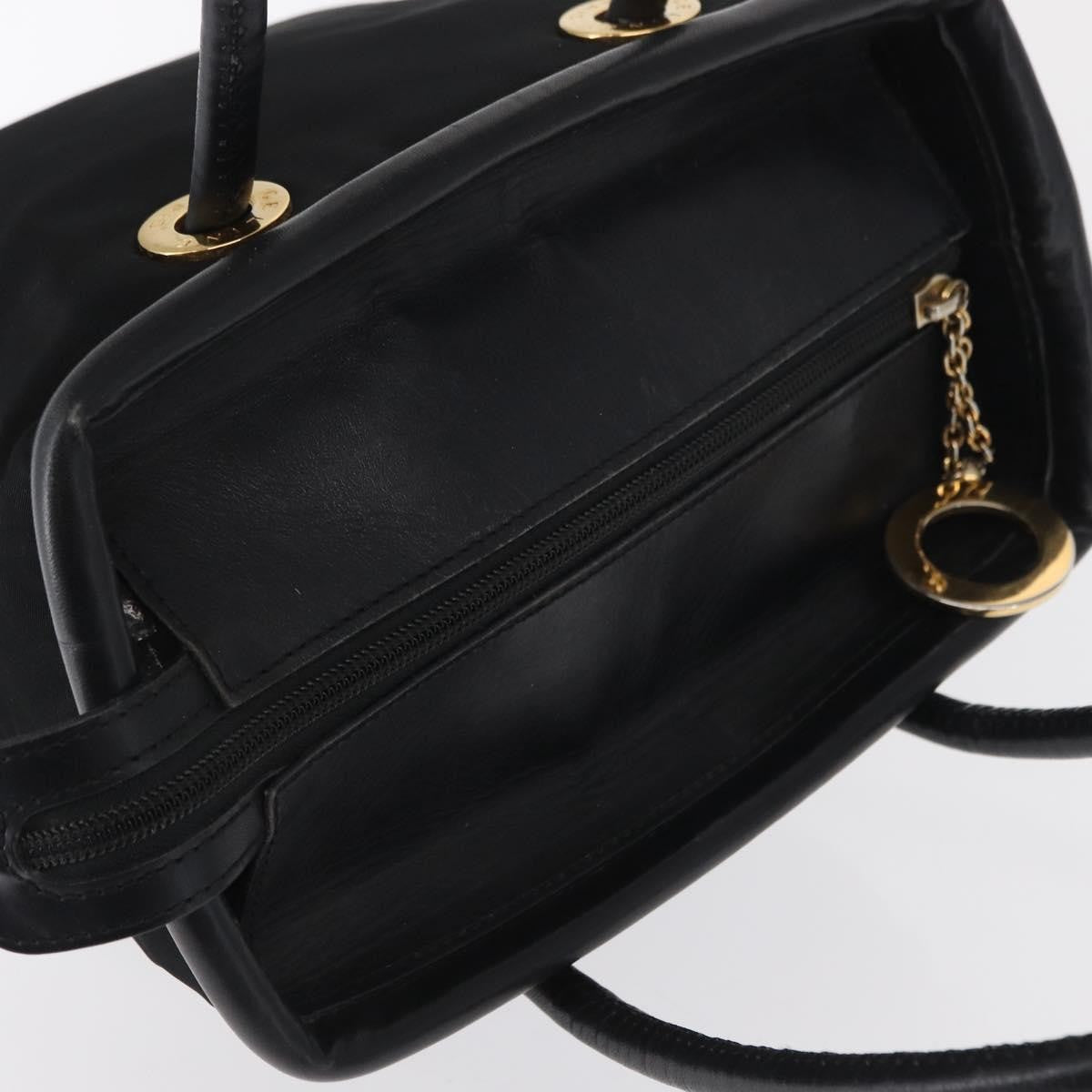 Celine Circle Logo Handbag Nylon, BLACK, NYLON, Handbag
