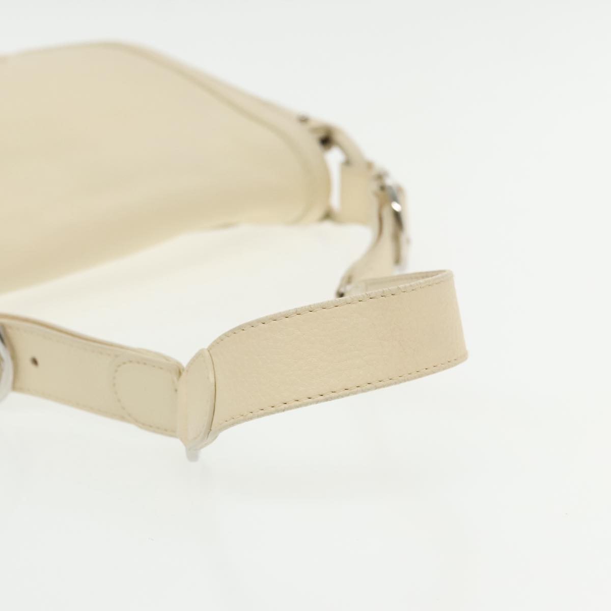 Salvatore Ferragamo Gancini Shoulder Bag Leather, BEIGE, LEATHER, Shoulder bag