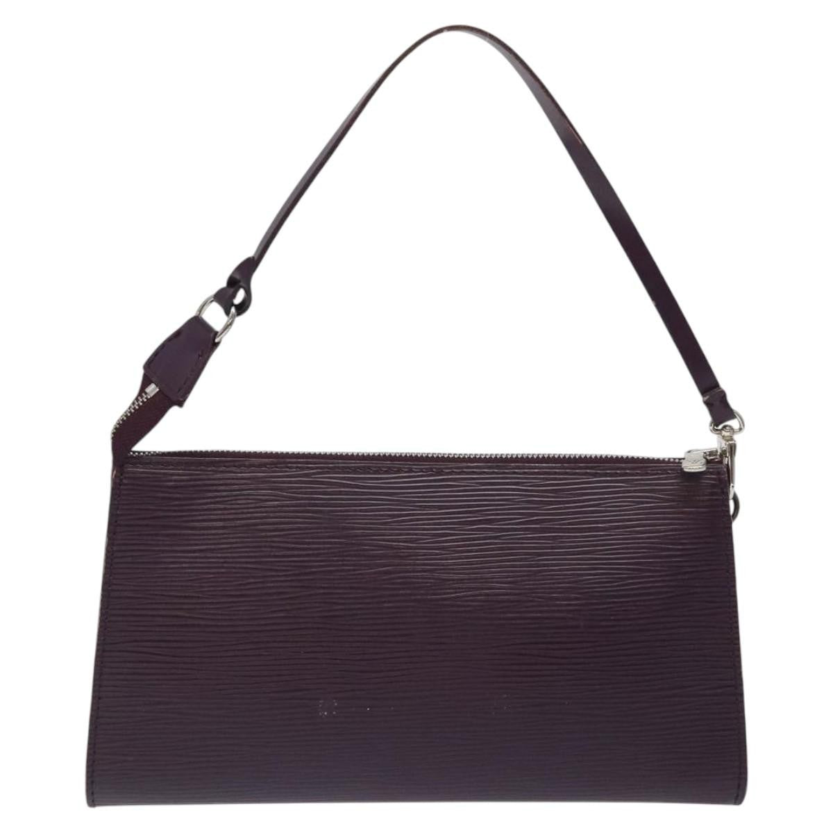 Louis Vuitton Pochette Accessoires Epi Leather, PURPLE, LEATHER, Clutche & pouche