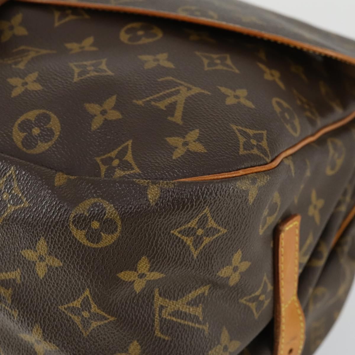 Louis Vuitton Saumur Handbag Monogram Canvas, BROWN, CANVAS, Shoulder bag