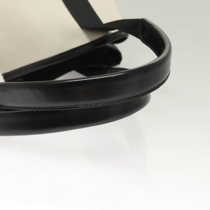 Balenciaga Navy Cabas Canvas with Leather, WHITE, CANVAS, Tote bag