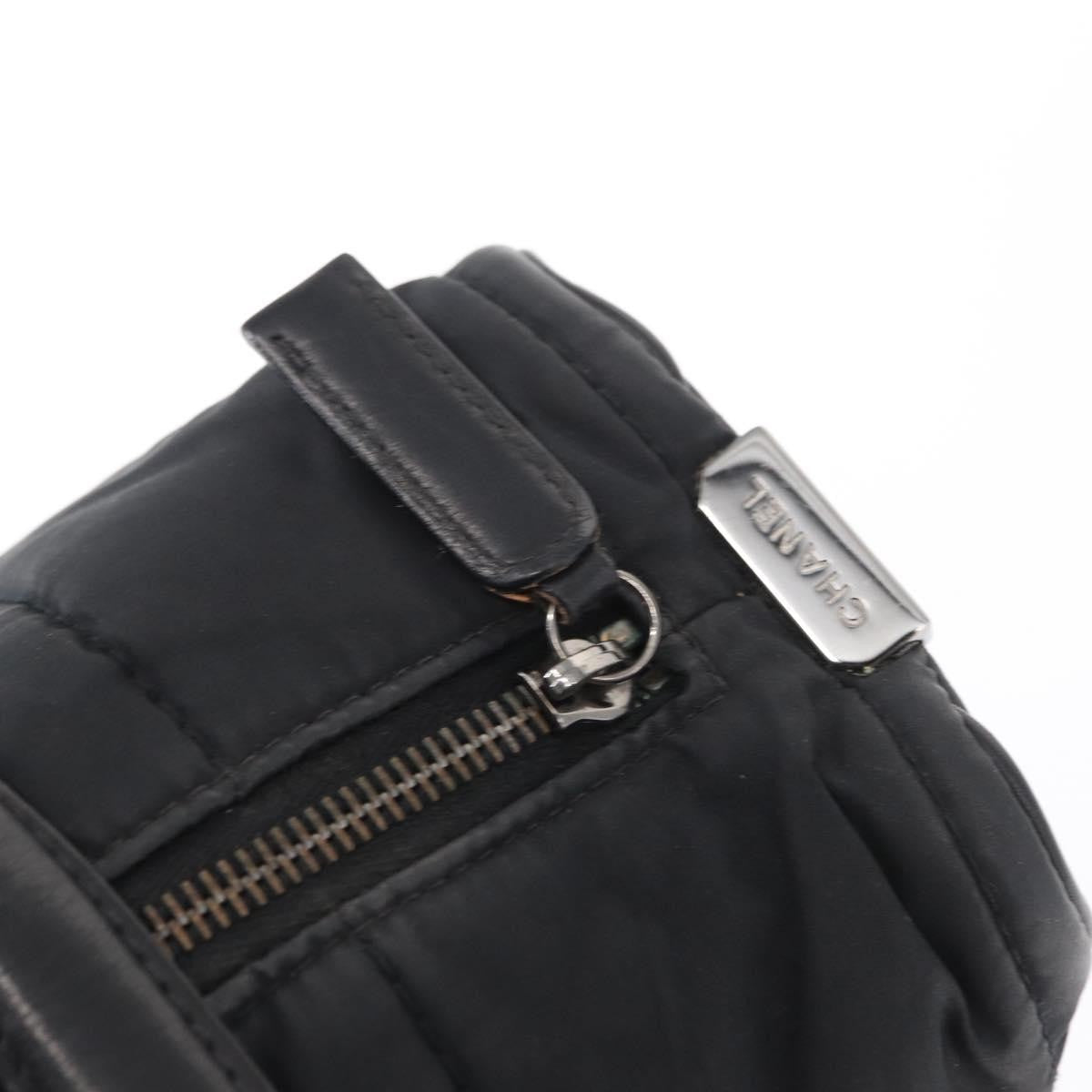 Chanel Square Stitch Boston Bag Quilted Nylon, BLACK, NYLON, Travel bag
