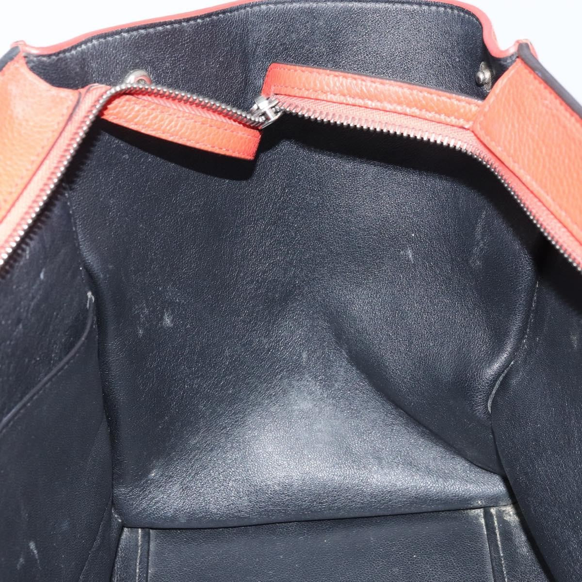 Celine Trapeze Bag Leather with Suede, Orange, Leather, Handbag
