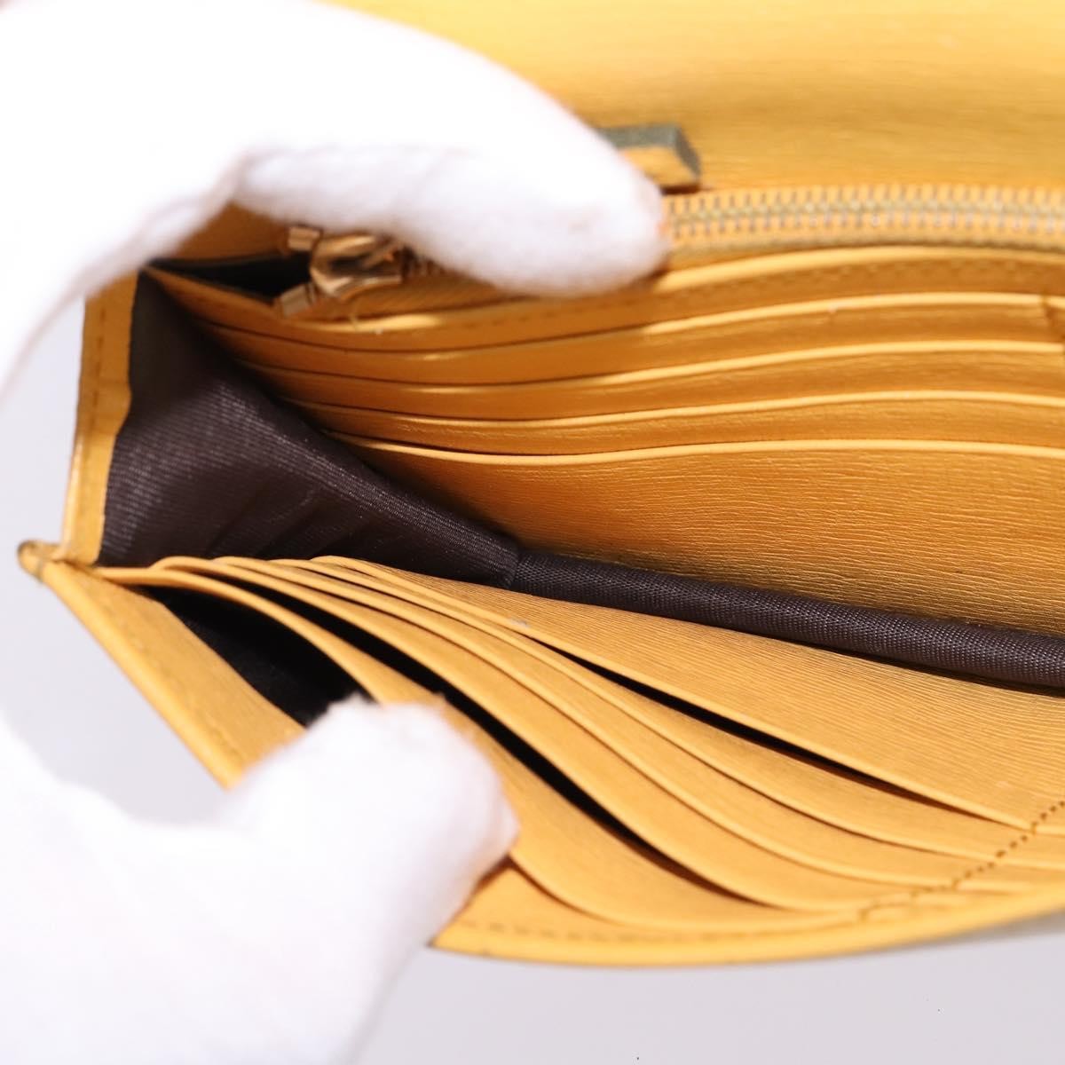 Gucci Betty Chain Wallet Leather, YELLOW, LEATHER, Clutche & pouche