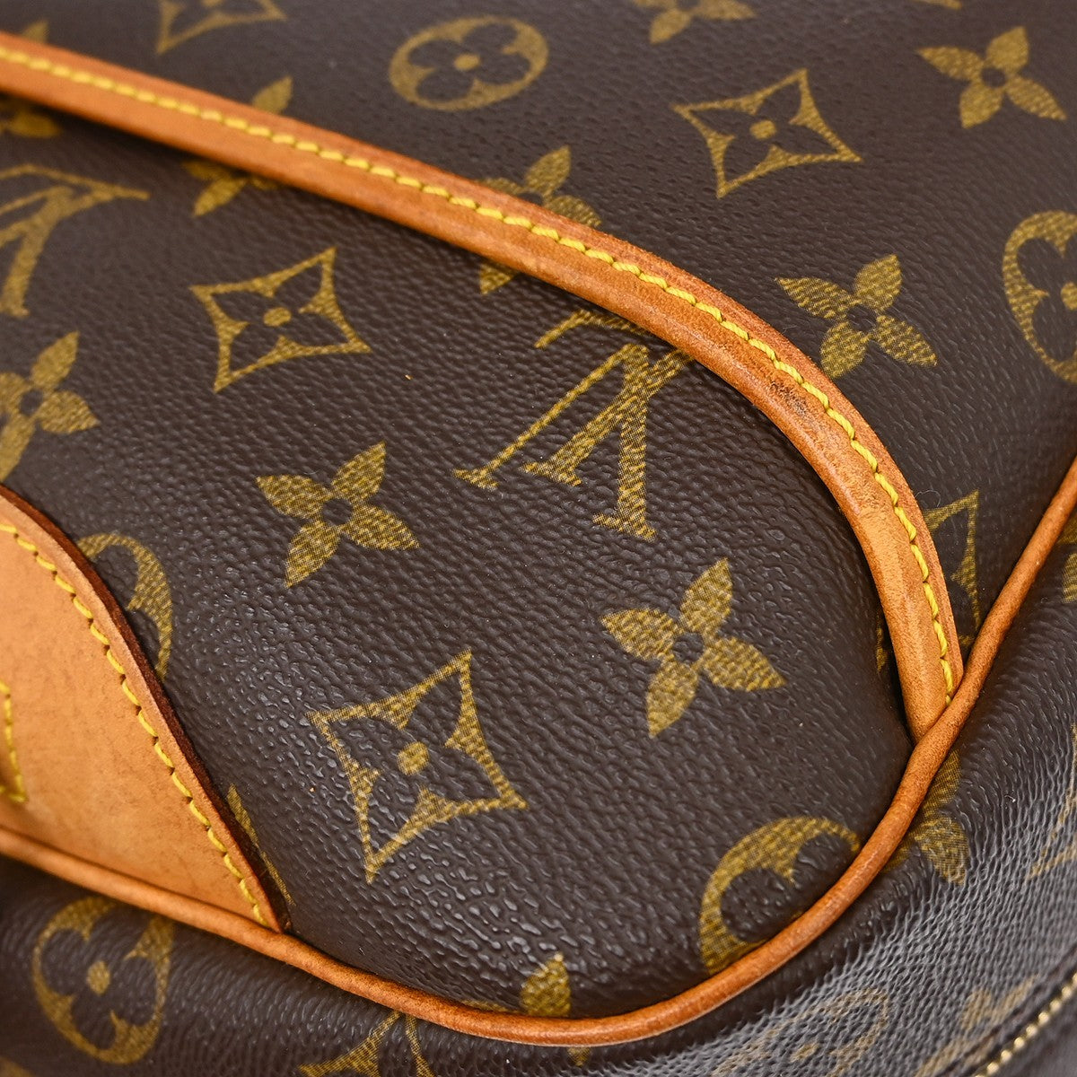 Louis Vuitton Deauville Handbag Monogram Canvas, Brown, Canvas, Handbag