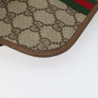 Gucci Ophidia Flap Clutch GG Coated Canvas, BEIGE, CANVAS, Clutche & pouche