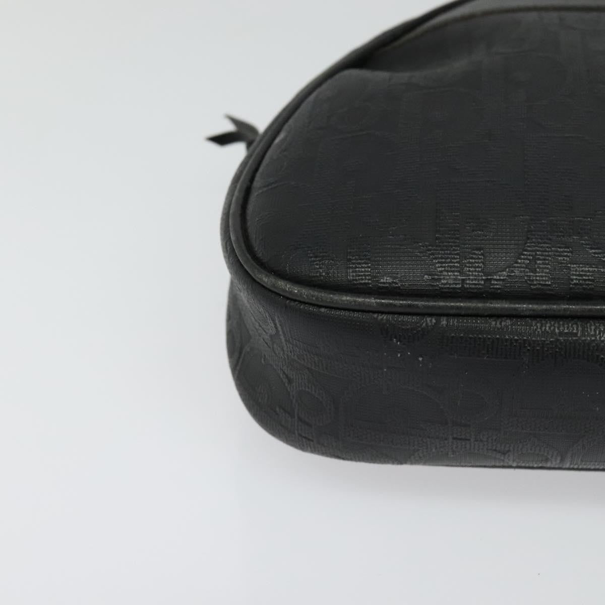 Christian Dior Vintage Trotter Pouch Canvas, BLACK, CANVAS, Clutche & pouche