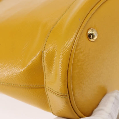 Prada Lux Convertible Bucket Tote Saffiano Leather, YELLOW, LEATHER, Handbag