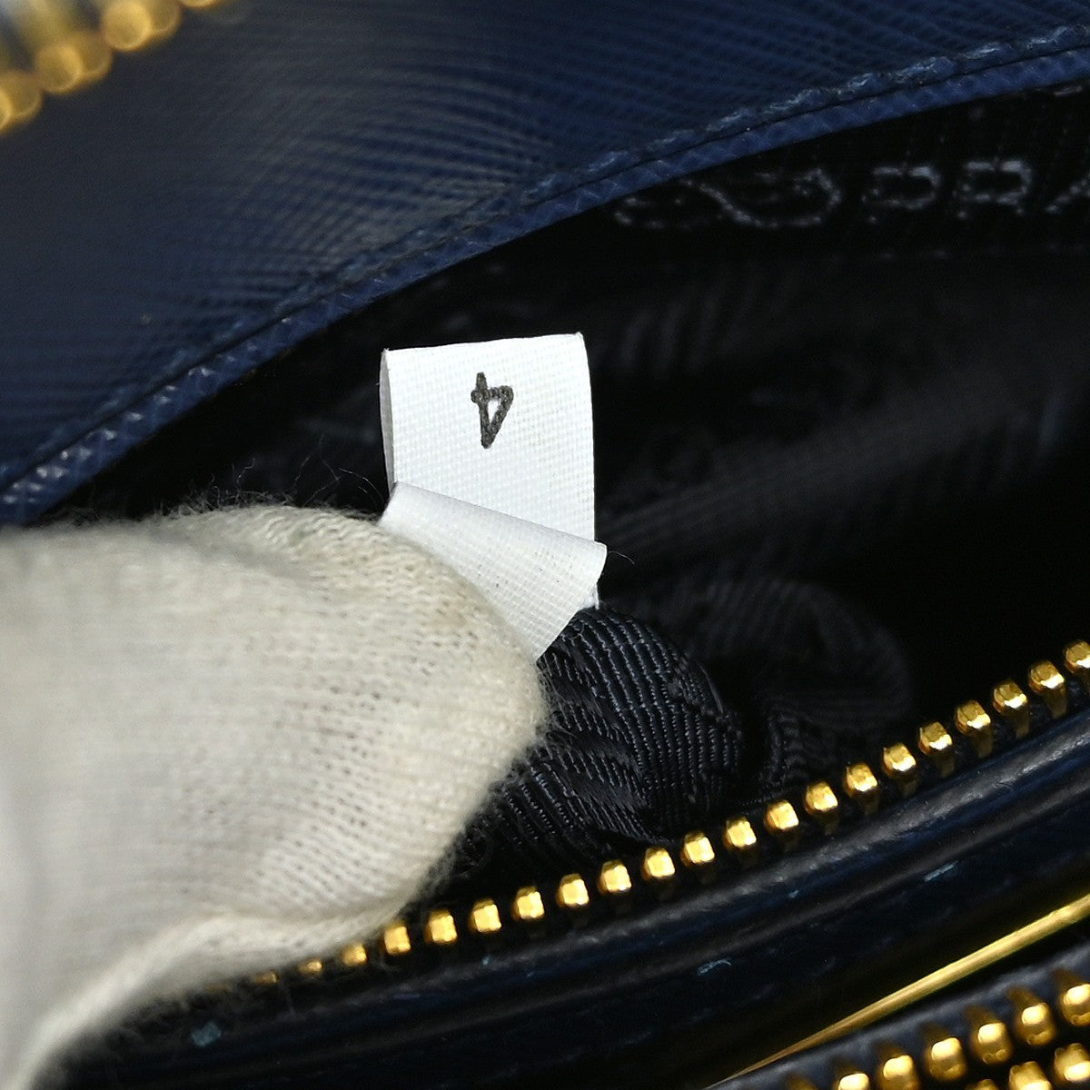 Prada Promenade Bag Saffiano Leather, BLUE, LEATHER, Handbag