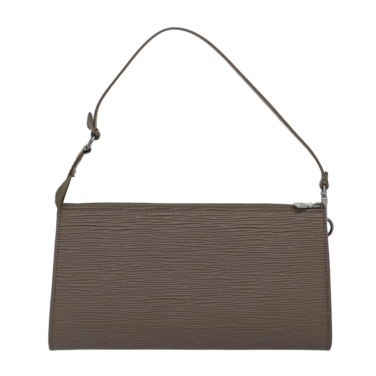 Louis Vuitton Pochette Accessoires Epi Leather, GRAY, LEATHER, Clutche & pouche