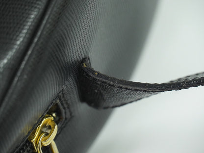 Celine Shoulder Bag Leather, BLACK, LEATHER, Shoulder bag
