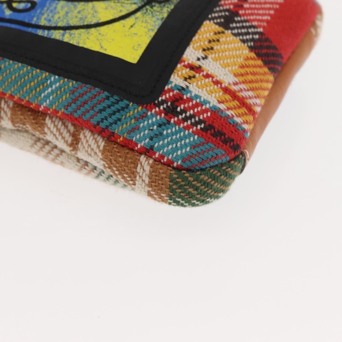 Loewe Eye/Loewe/Nature Zip Neck Pouch Canvas with Applique, MULTICOLOUR, CANVAS, Clutche & pouche
