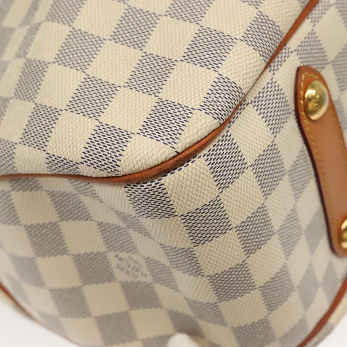 Louis Vuitton Siracusa Handbag Damier, WHITE, CANVAS, Shoulder bag