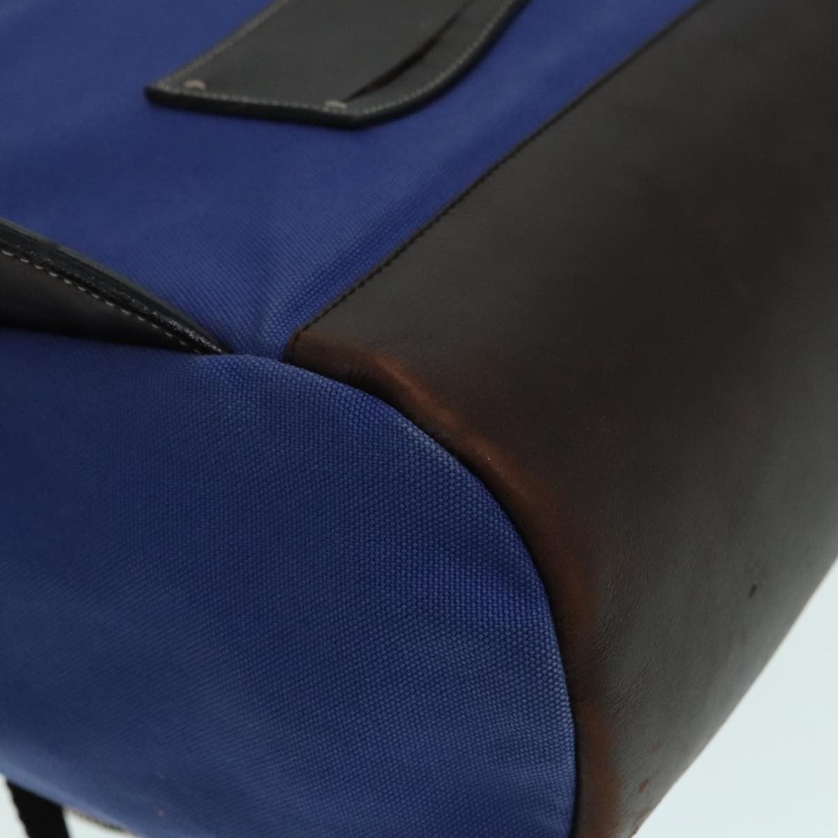 Prada Logo Backpack Canvas, BLUE, CANVAS, Backpack