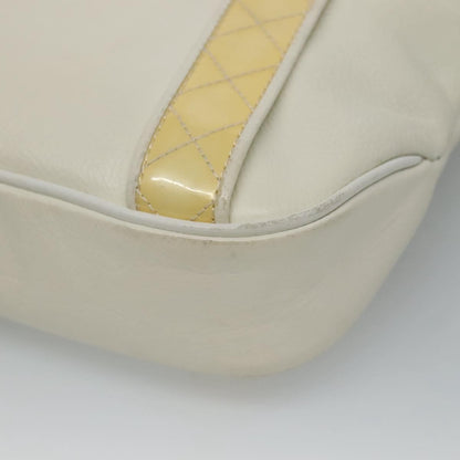 Burberry Vintage Shoulder Bag Leather, WHITE, LEATHER, Shoulder bag