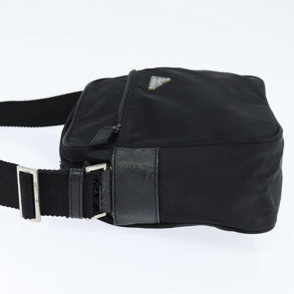 Prada Front Pocket Camera Bag Tessuto, BLACK, NYLON, Shoulder bag