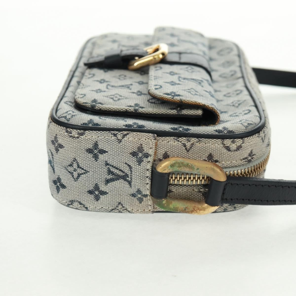 Louis Vuitton Juliette Crossbody Bag Mini Lin, BLUE, CANVAS, Shoulder bag