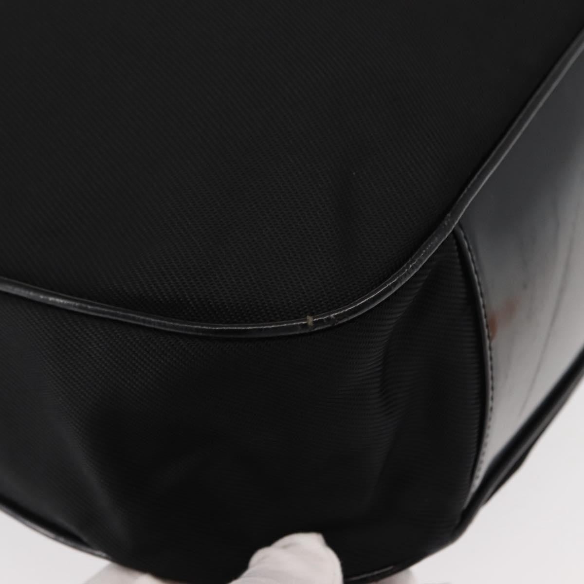 Gucci Vintage Bamboo Handle Bag Nylon, Black, Nylon, Handbag
