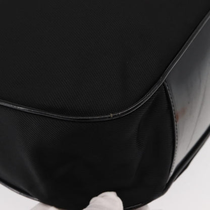 Gucci Vintage Bamboo Handle Bag Nylon, Black, Nylon, Handbag