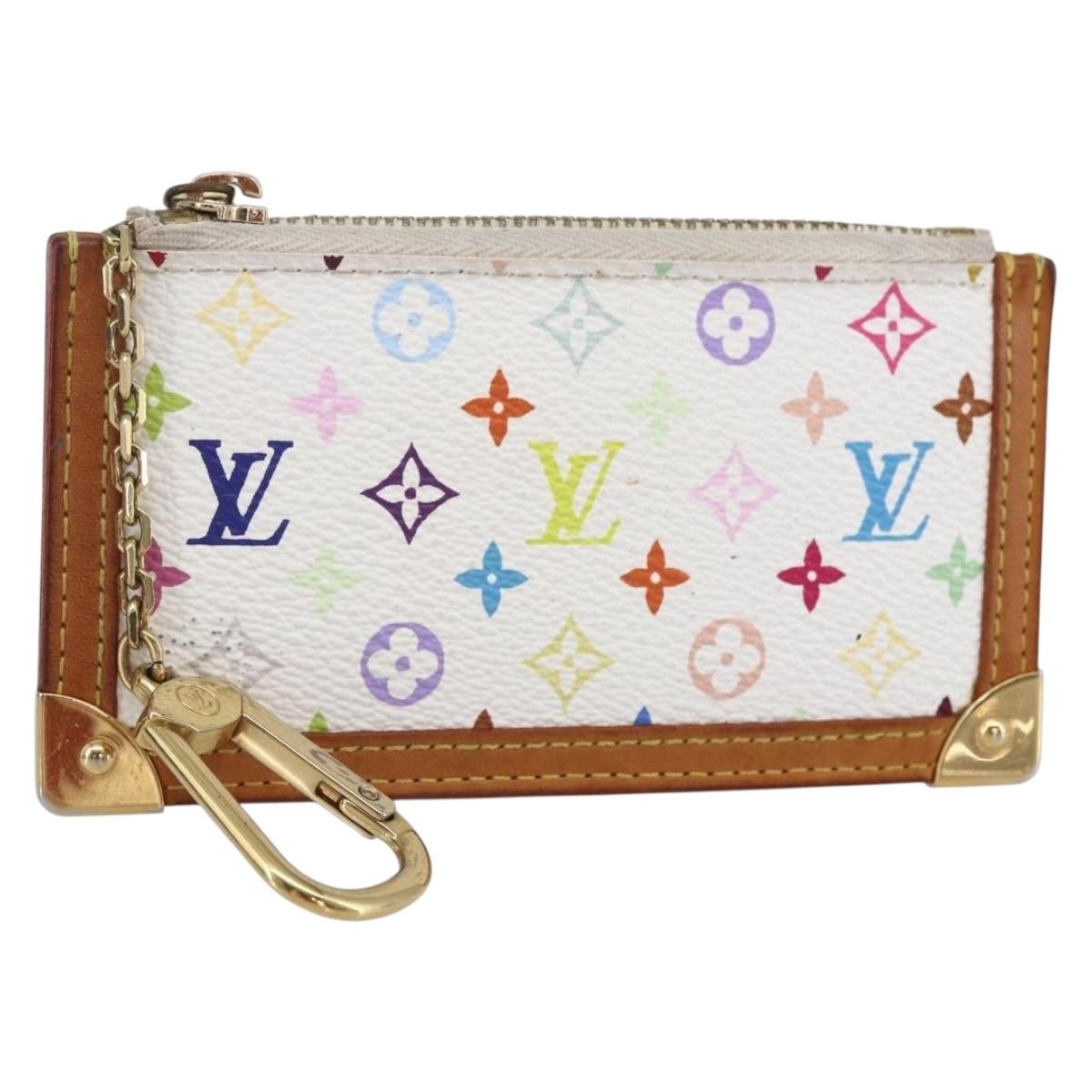 Louis Vuitton Pochette Clés Monogram Canvas, WHITE, CANVAS, Wallets