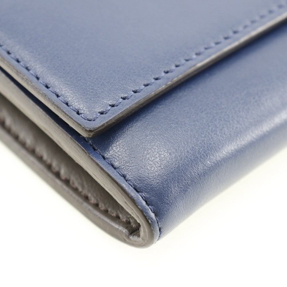 Fendi Peekaboo Wallet Leather, NAVY, LEATHER, Wallets