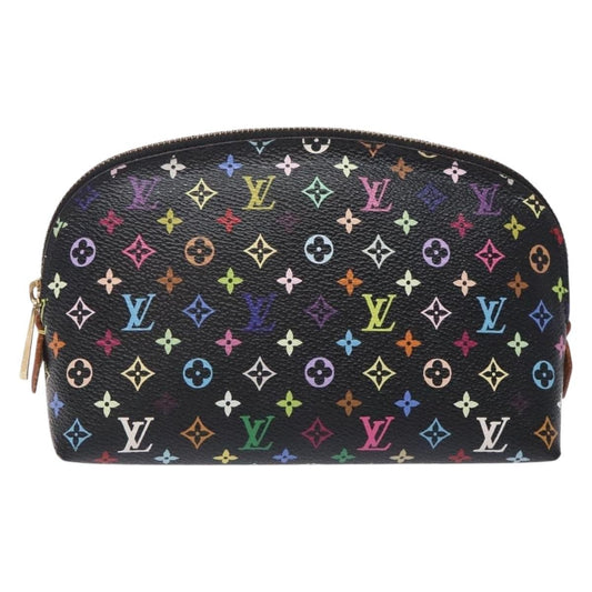 Louis Vuitton Cosmetic Pouch Monogram Multicolor, BLACK, CANVAS, Clutche & pouche