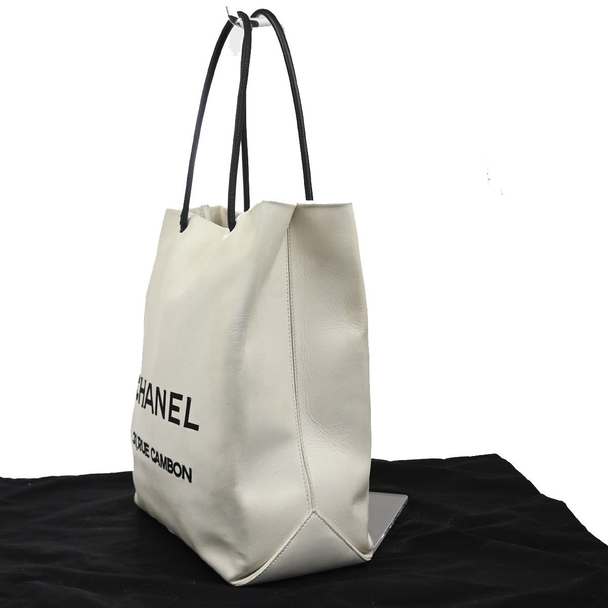 Chanel Essential 31 Rue Cambon Shopping Tote Leather, WHITE, LEATHER, Tote bag