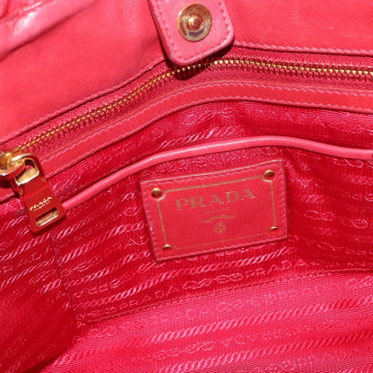 Prada Gaufre Convertible Tote Leather and Tessuto, RED, NYLON, Handbag