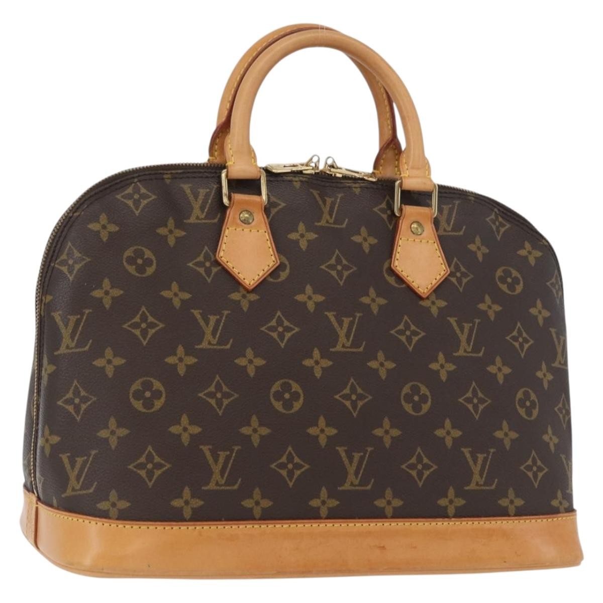 Louis Vuitton Alma Handbag Monogram Canvas, BROWN, CANVAS, Handbag