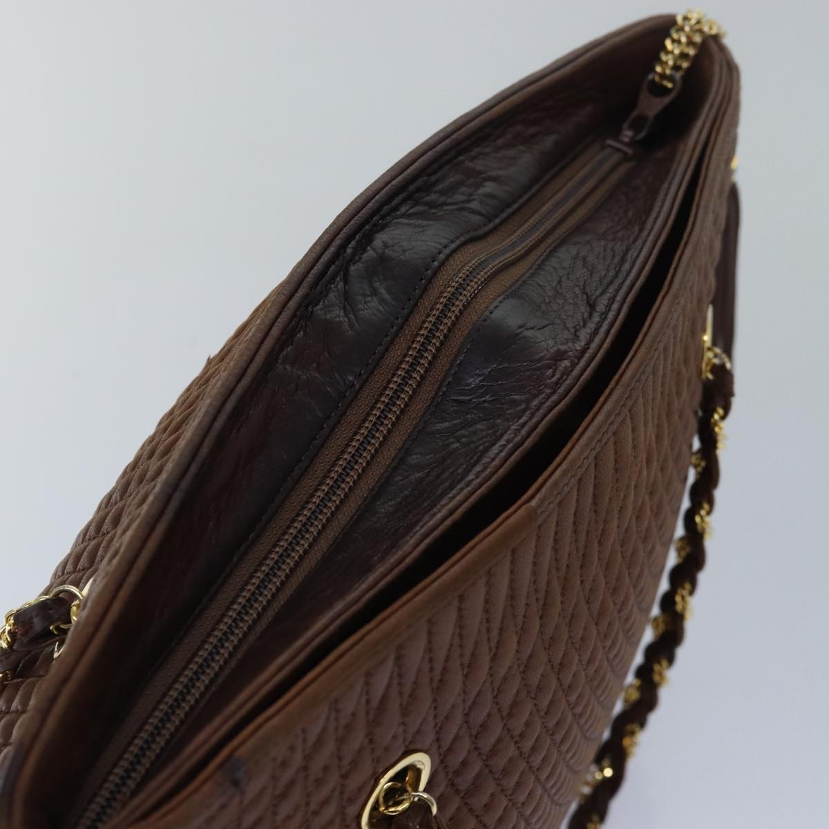 Bally Vintage Tote Bag Leather, BROWN, LEATHER, Tote bag