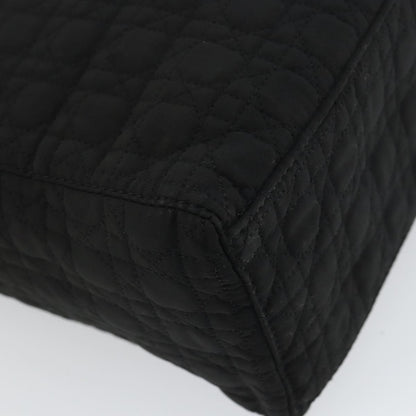 Christian Dior Vintage Lady Dior Bag Cannage Quilt Nylon, BLACK, NYLON, Handbag