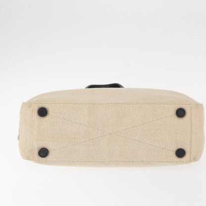 Prada Vintage Handbag Canvas, BEIGE, CANVAS, Handbag
