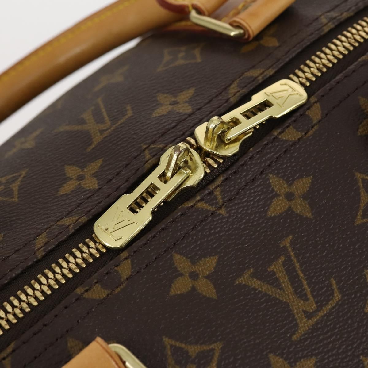 Louis Vuitton Keepall Bag Monogram Canvas, BROWN, CANVAS, Travel bag