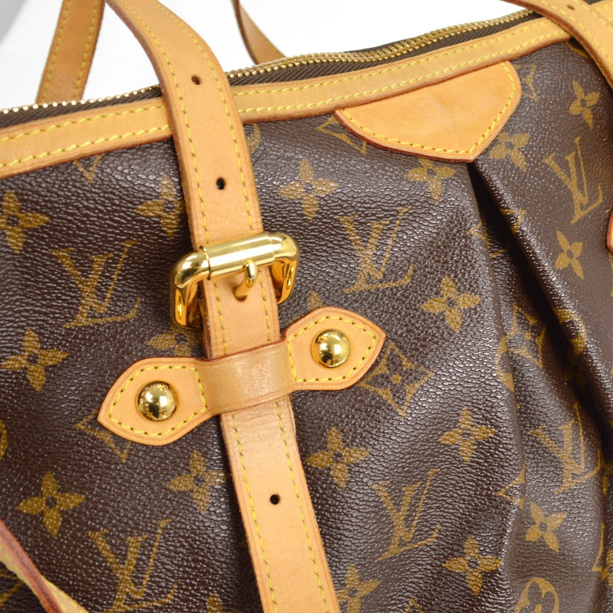 Louis Vuitton Palermo Handbag Monogram Canvas, BROWN, CANVAS, Tote bag