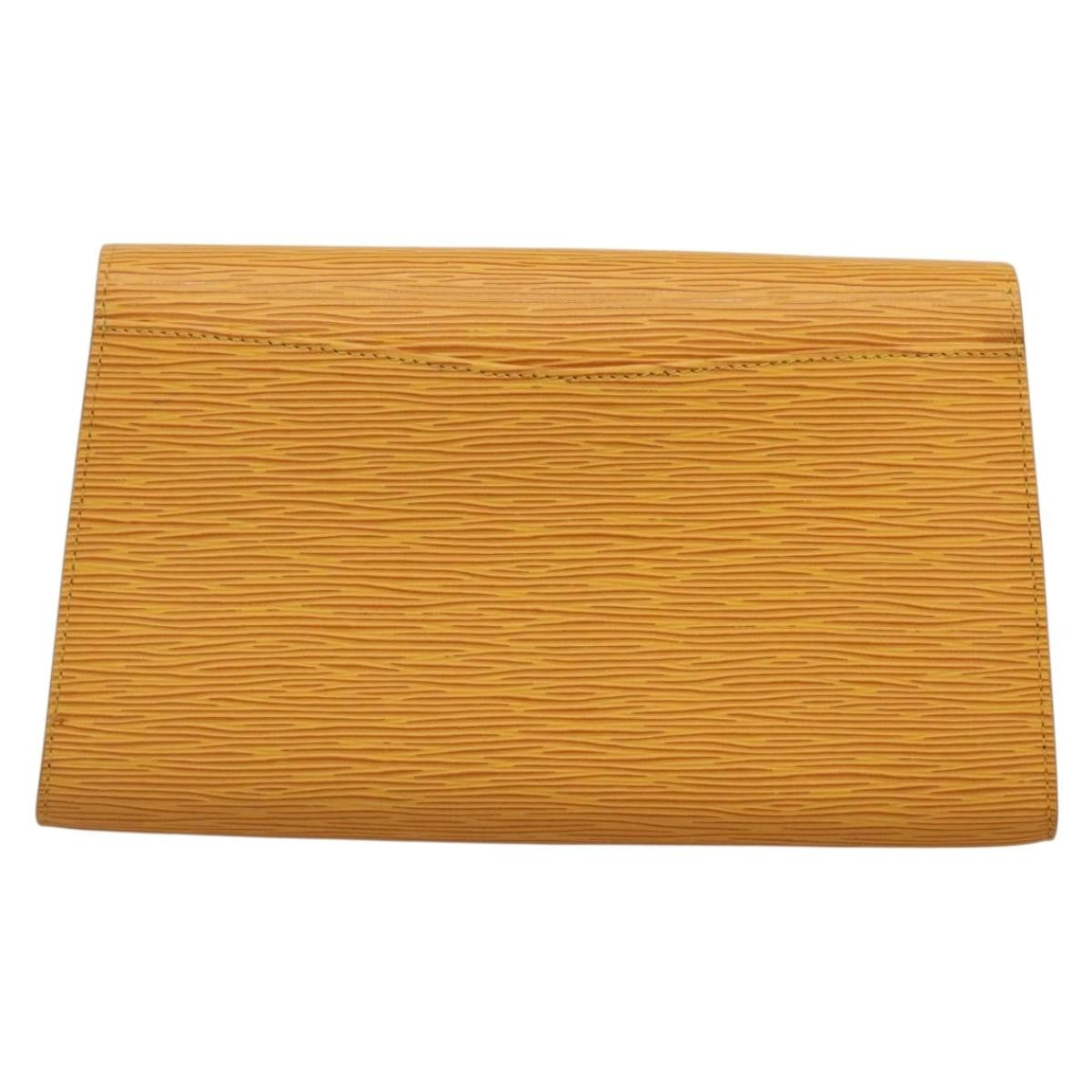 Louis Vuitton Art Deco Clutch Epi Leather, YELLOW, LEATHER, Clutche & pouche